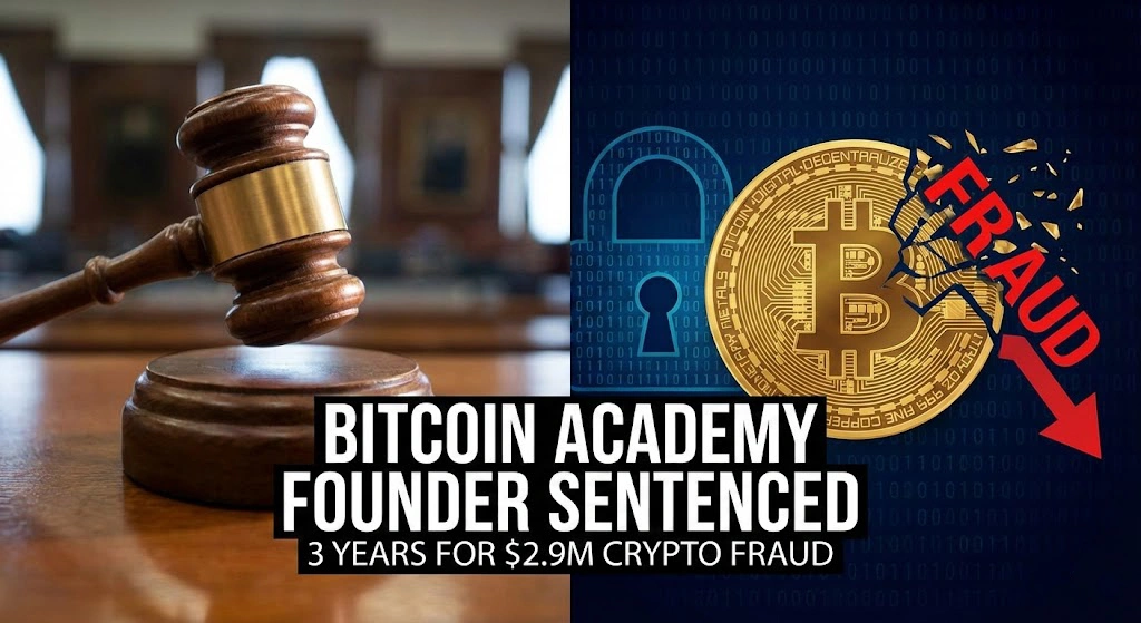 American Bitcoin Academy Founder Gets 3 Years for $2.9M Fraud