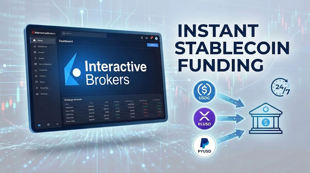 Interactive Brokers Adds USDC Funding; RLUSD & PYUSD Coming Soon