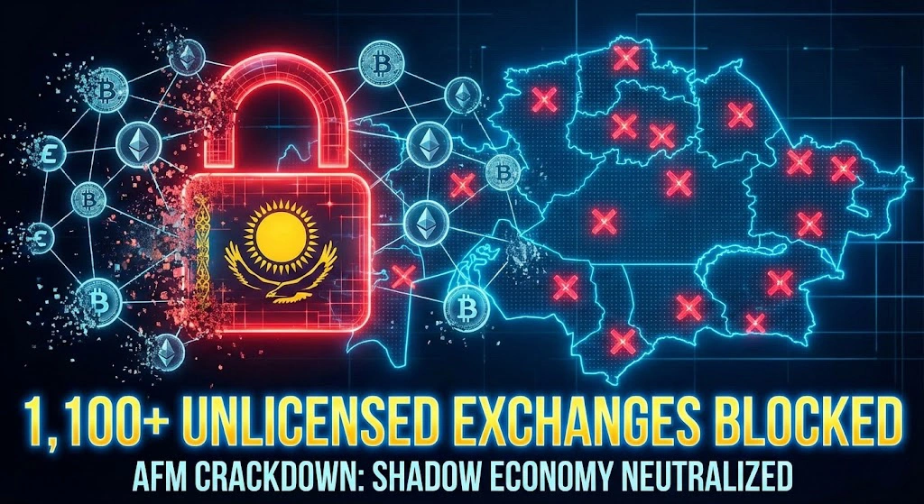 Kazakhstan Blocks 1,100 Unlicensed Crypto Exchanges