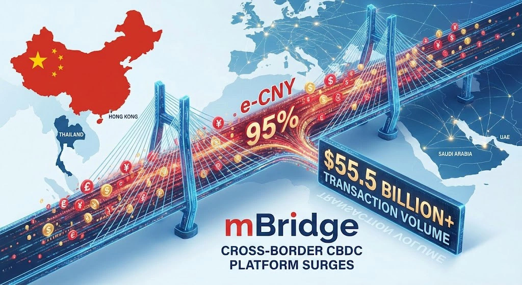 mBridge CBDC Volume Hits $55B as China's Digital Yuan Dominates