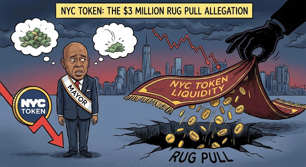 Former 'Bitcoin Mayor' Eric Adams Faces $3 Million Rug Pull Allegations Over NYC Token