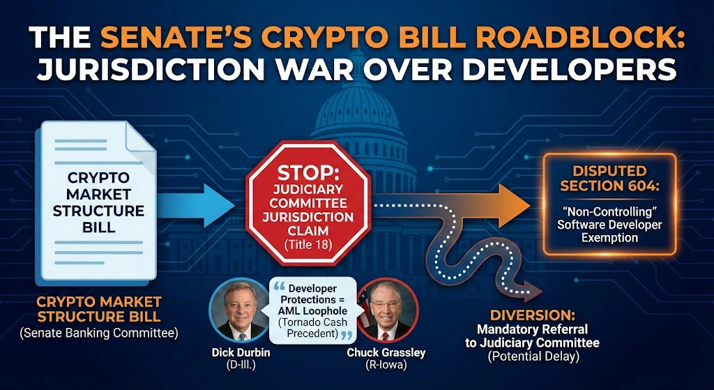 Senators Durbin, Grassley Oppose Developer Protections in Crypto Bill