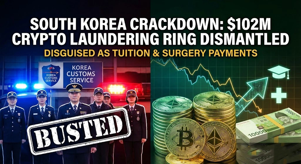 South Korea Busts $102M Crypto Laundering Ring