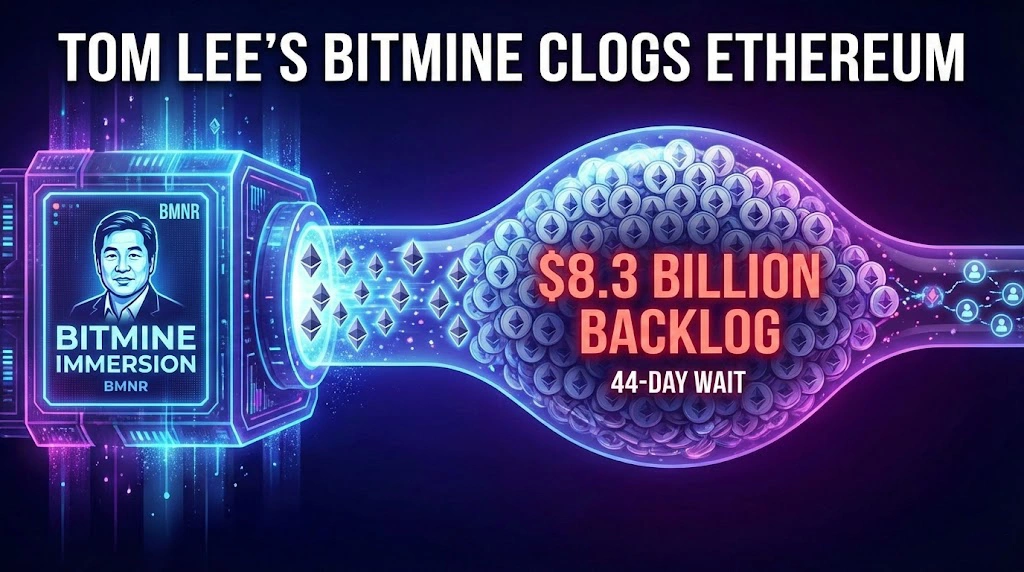 Tom Lee's BitMine Drives Ethereum Staking Backlog to $8 Billion